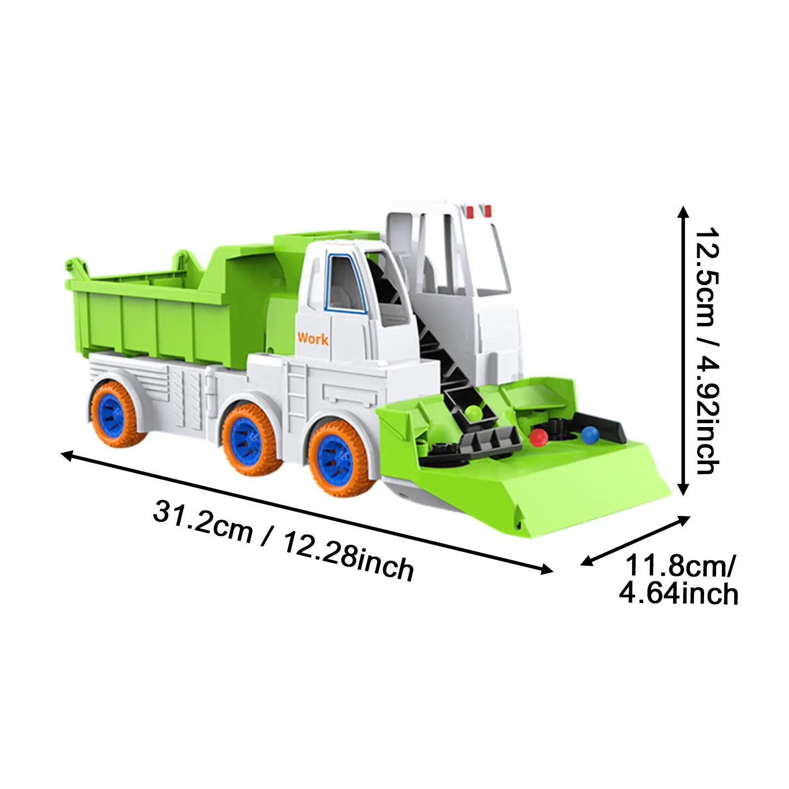 Graafmachine Auto Speelgoed Tankwagen Collectible Toy Educatief Fantasiespel Kraan Auto Bead Sweeper Truck voor jongens Kinderen Vakantiecadeau