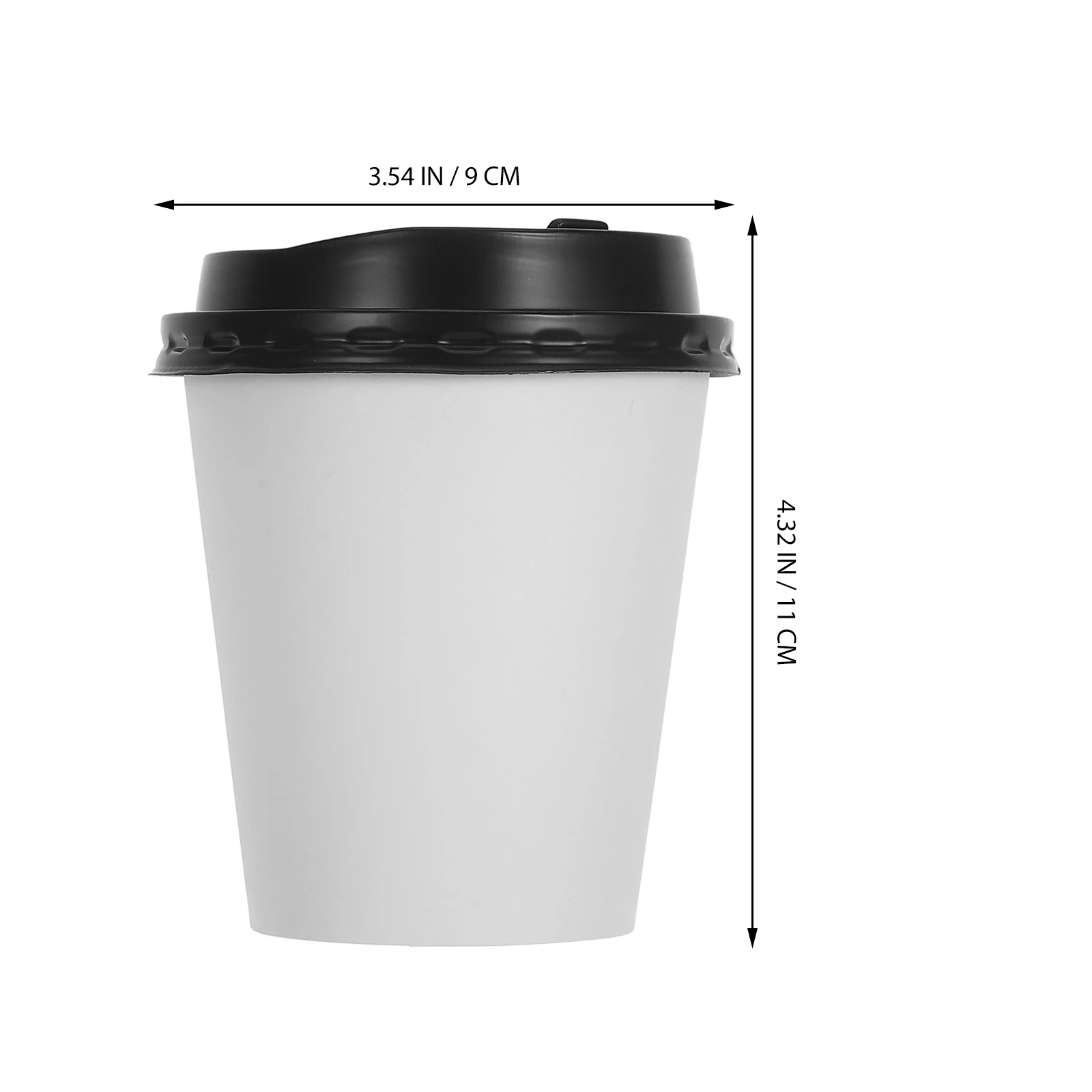 50pcs Disposable Coffee Cups Insulation Takeaway Paper Cup With Lid Office Kraft Paper Disposable Hot Coffee Milk Cup Cup