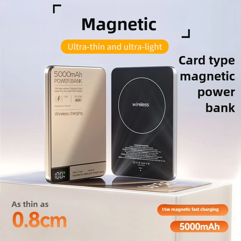 

Portable Charger PD20W Fast Charging 20000mAh Large Capacity Magnetic Power Bank for IPhone 16 15 14 13 12 XIAOMI Huawei Samsung