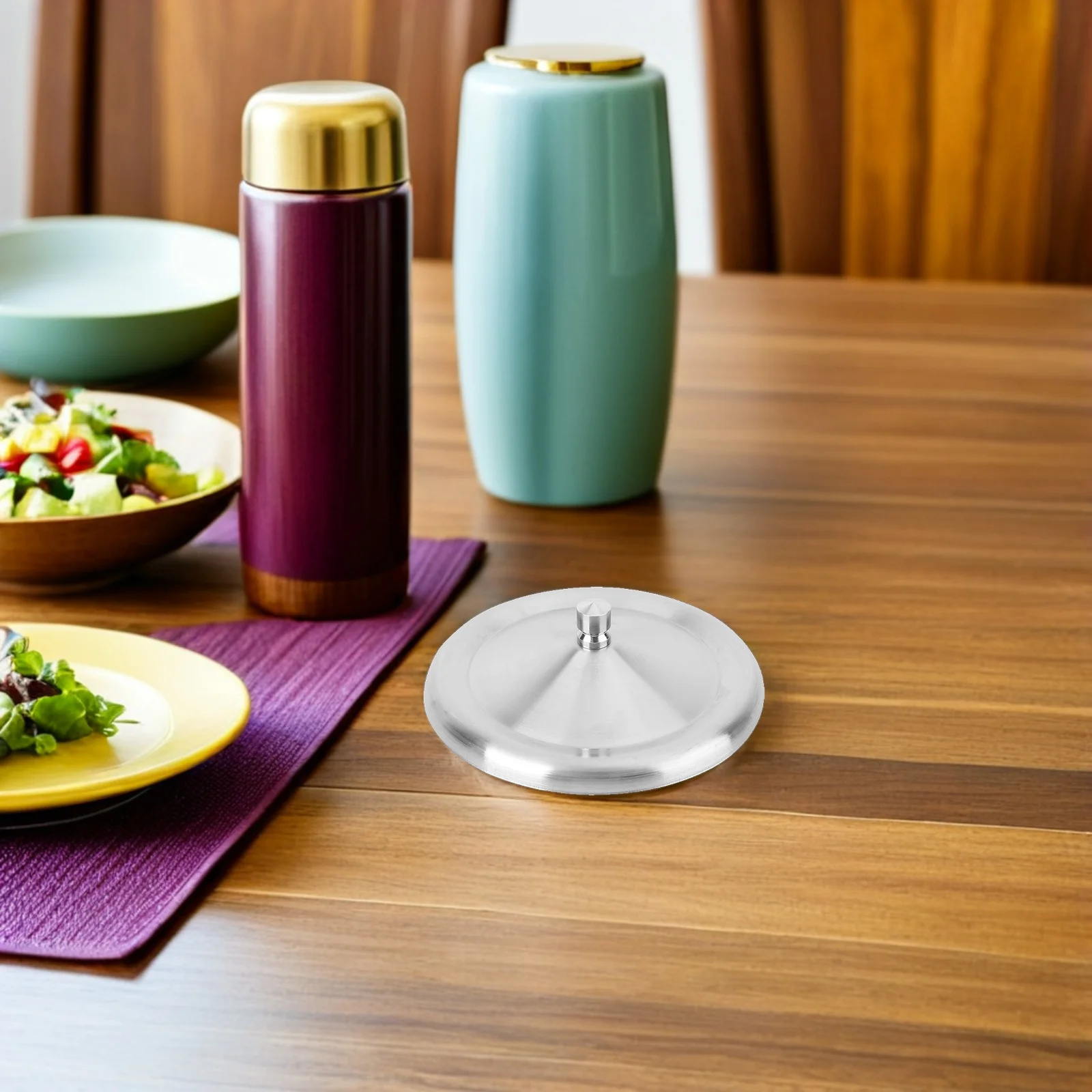 

2Pcs Stainless Steel Leakproof Water Cup Covers Mug Lids Spill Proof Dust Resistant Sealing Caps Cup Cover