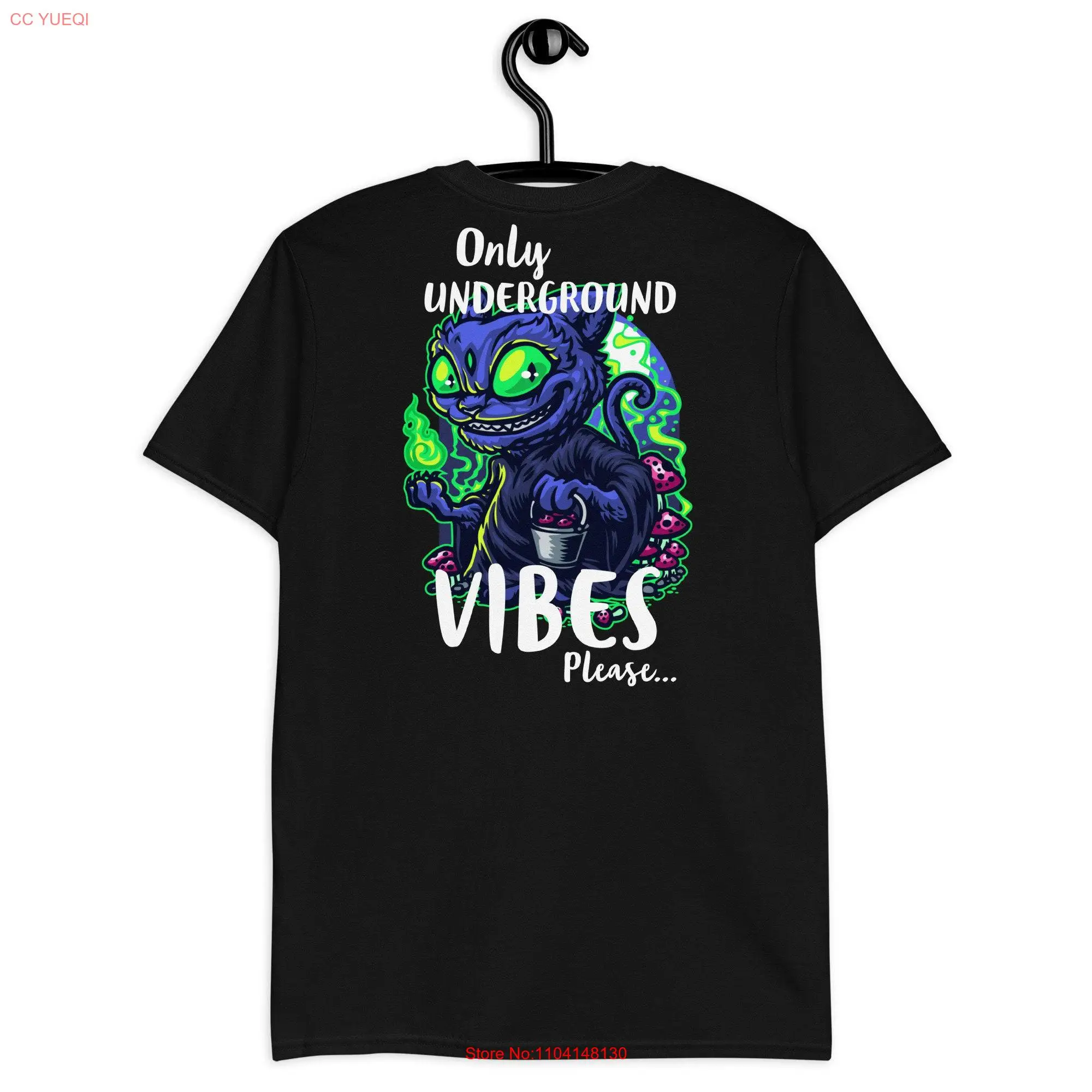 Rave Outfit T Shirt Underground Vibes Catsondrugs com Techno Party Ibiza Berlin Spring Break Trance Dance Clubbing