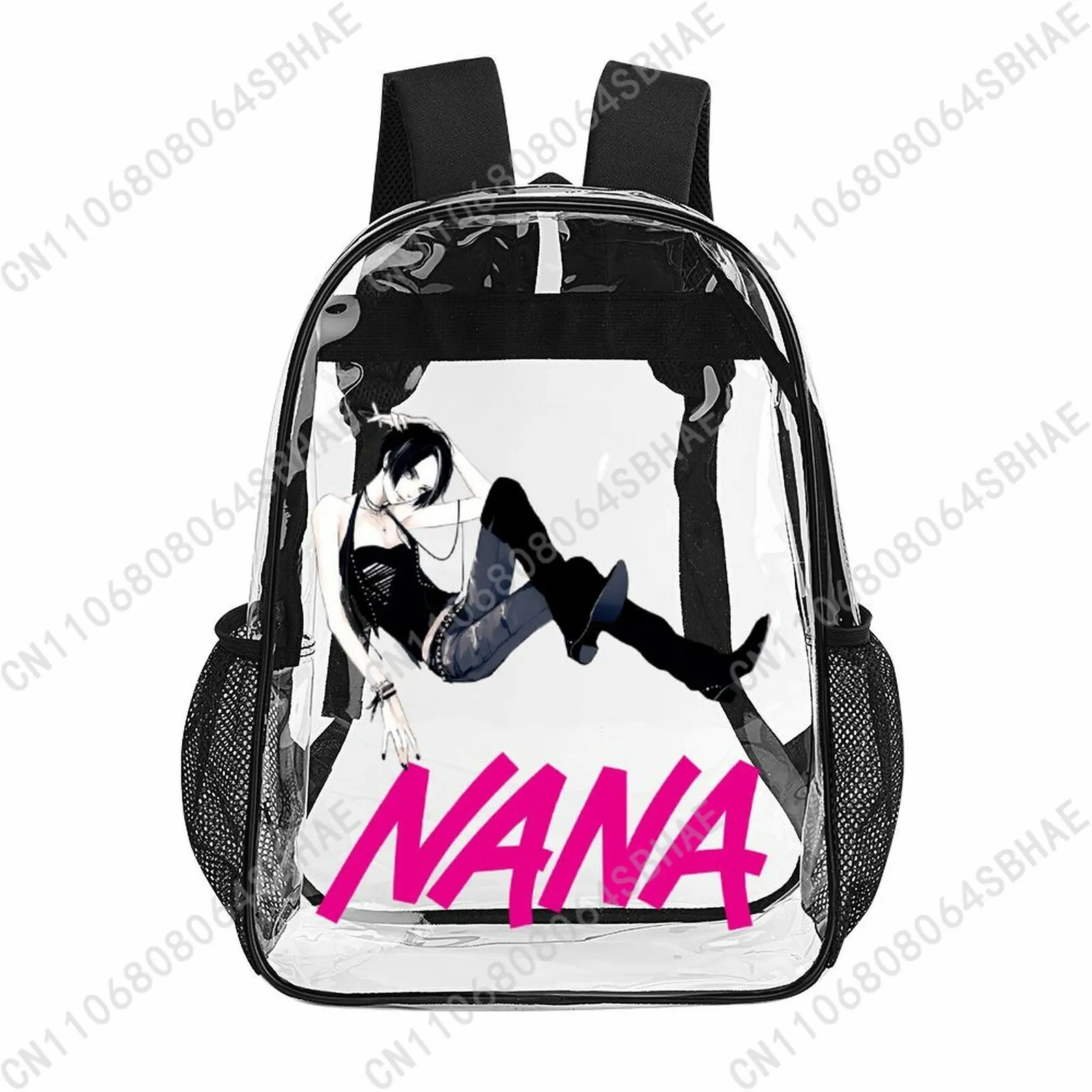 

Nana Trendy 17 Inch Clear Backpack for Teenage Girls Boys Personalized Name Transparent School Bag Cool PVC Gifts