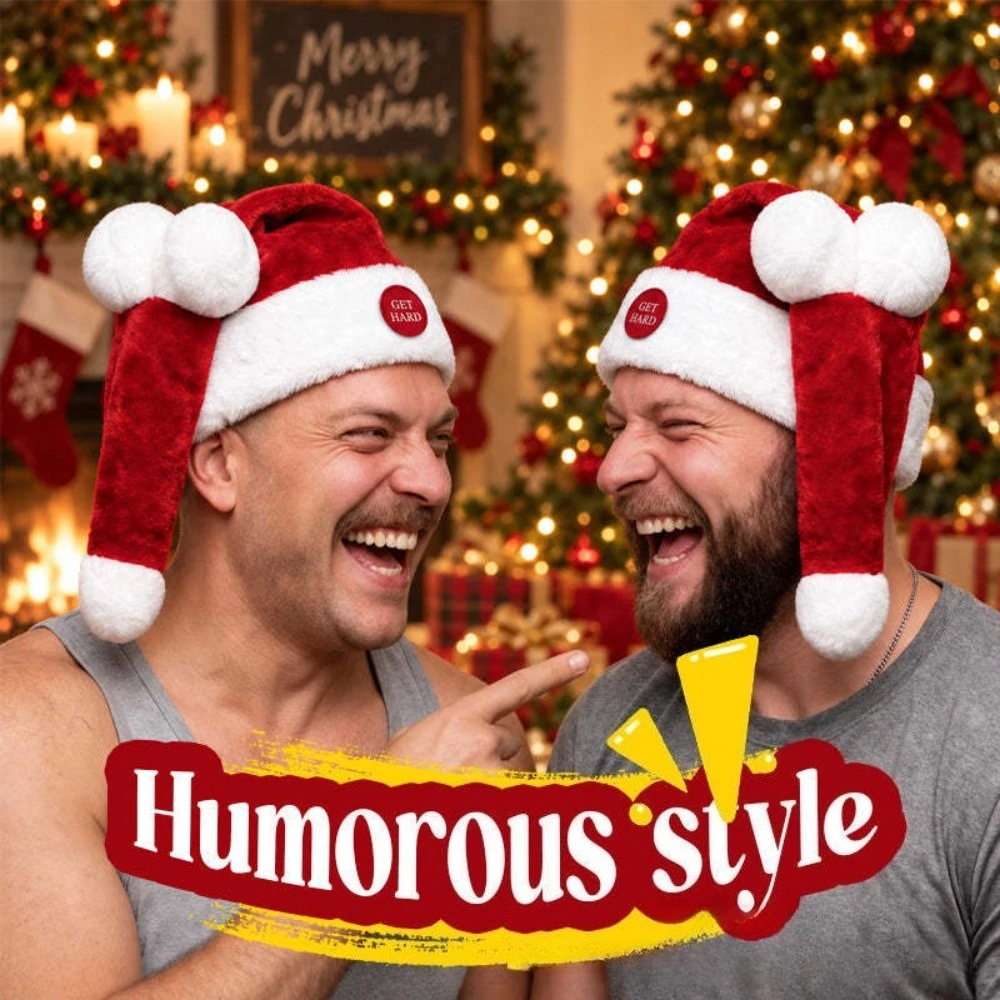 Funny Christmas Party Hat 3 Pack Xmas Holiday Cosplay Headwear for Adults Kids Photo Props