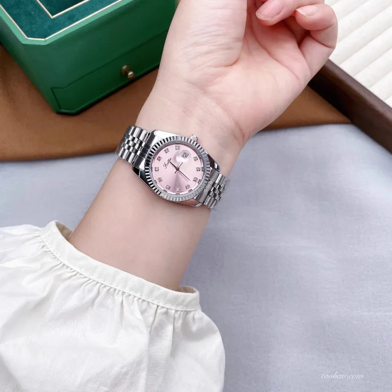 Pink workplace watch female minority light luxury 2024 new trend