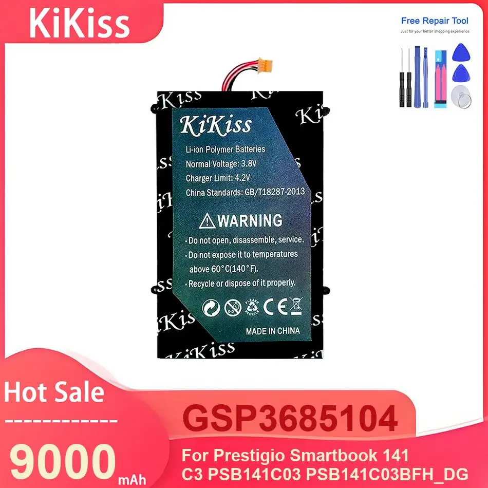 

Аккумулятор для ноутбука KiKiss для Prestigio Smartbook 141 C3 PSB141C03 PSB141C03BFH_DG PSB141C03BGH_DG, GSP3685104, аккумуляторы емкостью 9000 мАч