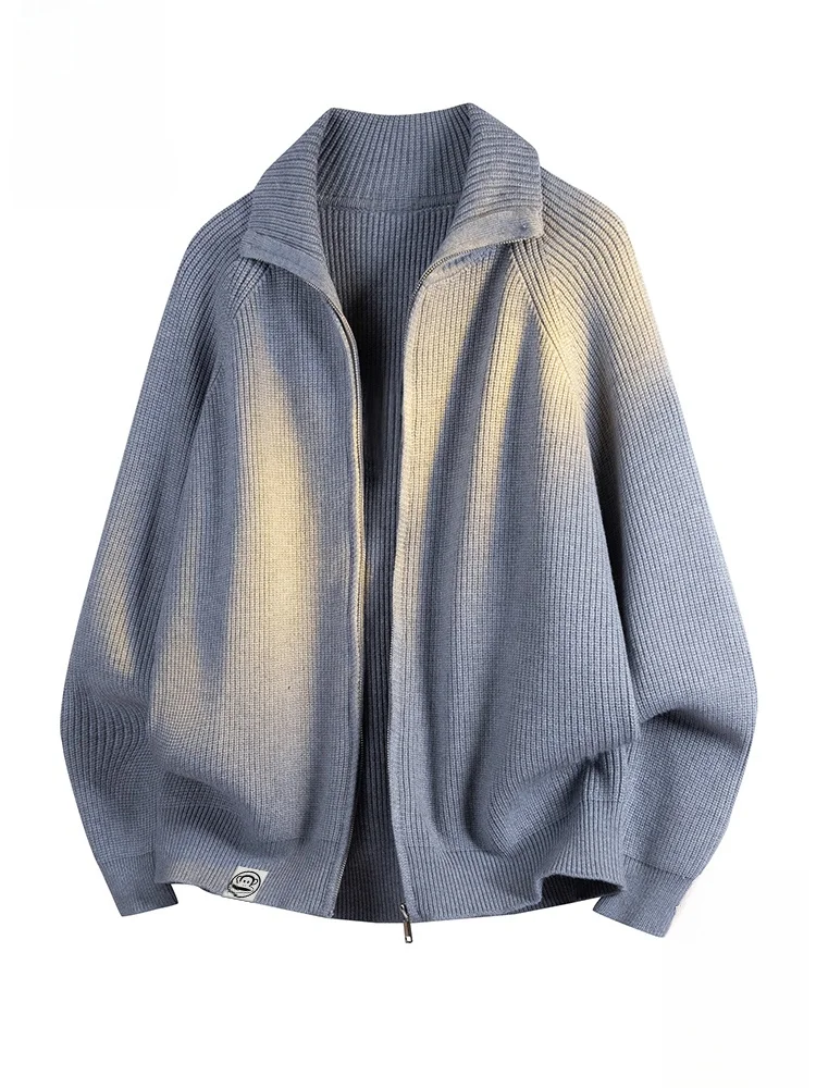 

PaulFrank M Loose Fit Knitted Sweater Casual Sle Long Sve Zipper Closure Warm Outerwear Faionable Autumn Coat