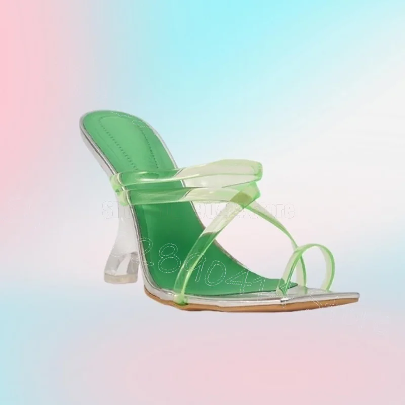 

PVC Flip Flop Clear Strange Style Heels Slippers Slip On Women Shoes Novel Fashion Party Banquet Dating 2026 Zapatos Para Mujere