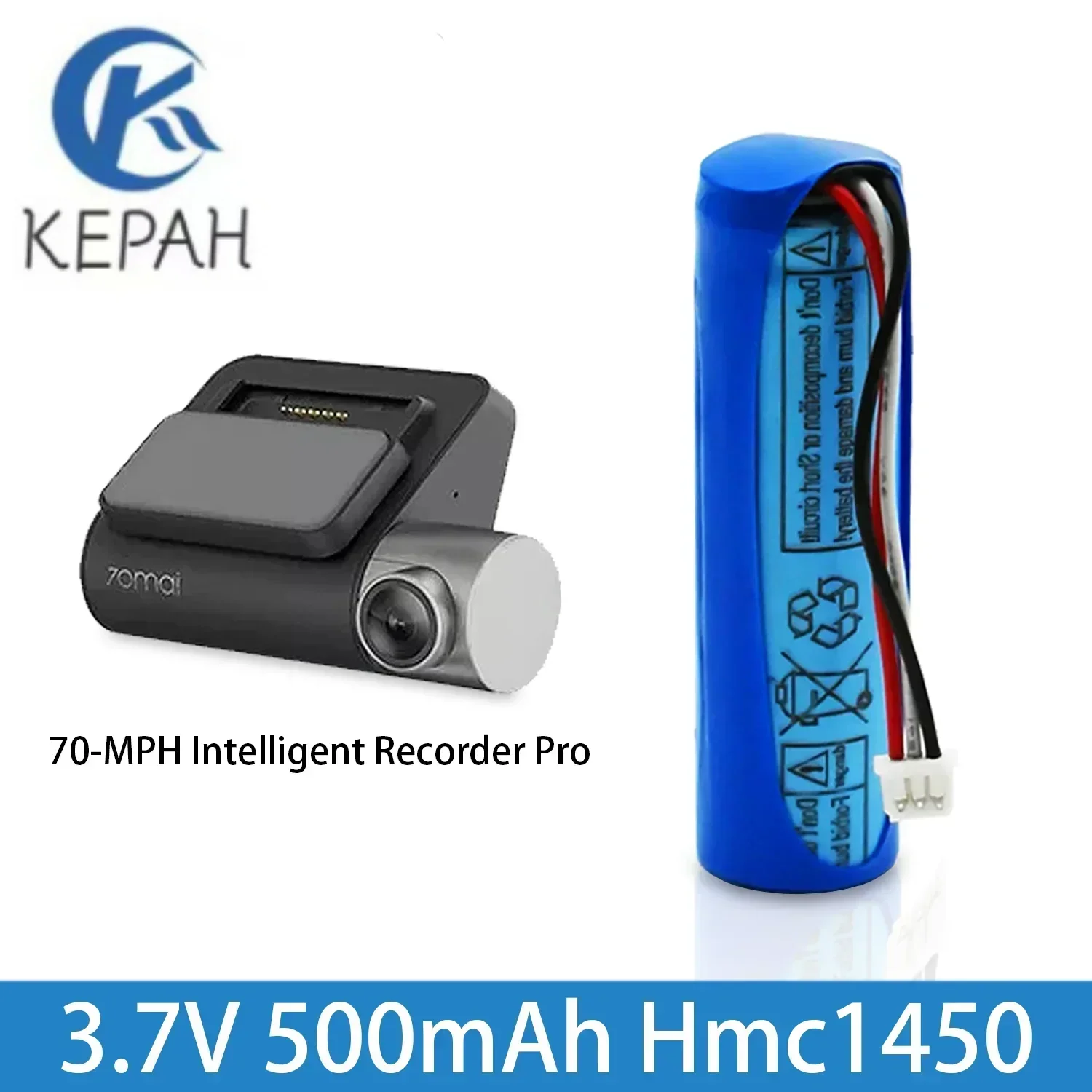 

3.7V 500mAh Lithium Battery 70mai Battery Hmc1450 Dash Cam Pro Car Video Recorder Replacement DVR Accessories