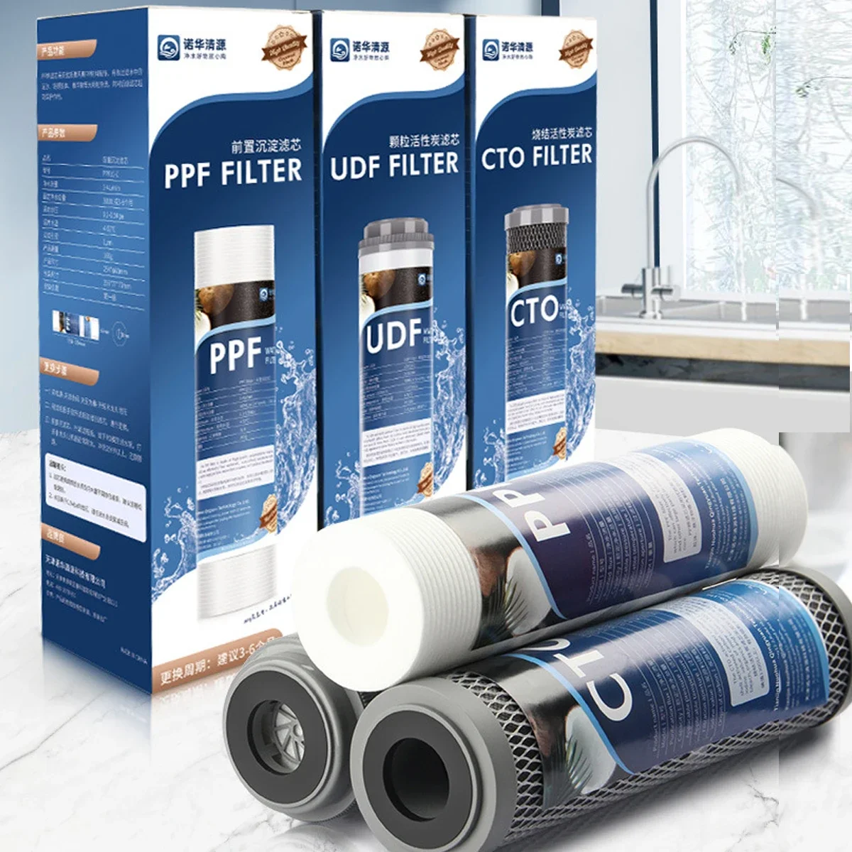 

10 inches Water Filter Cartridge,PP Cotton ,UDF Suitable For Water Filter Housing,T33 Cartridge,Ro Membrane System Replacement