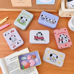 Puppy Pattern Storage Box Rectangular Metal Empty Mini Tin Box Tinplate Push Candy Pill Cases Containers Organizer Storage Box