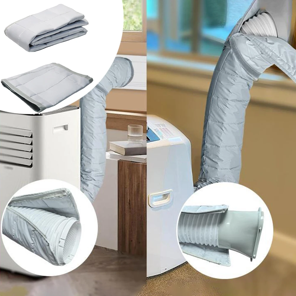 

Air Conditioner Hose Cover Wrap Portable AC Hose Duct Vent Cover Sleeve Interface Protective Cover Dust Debris Insulation Cover