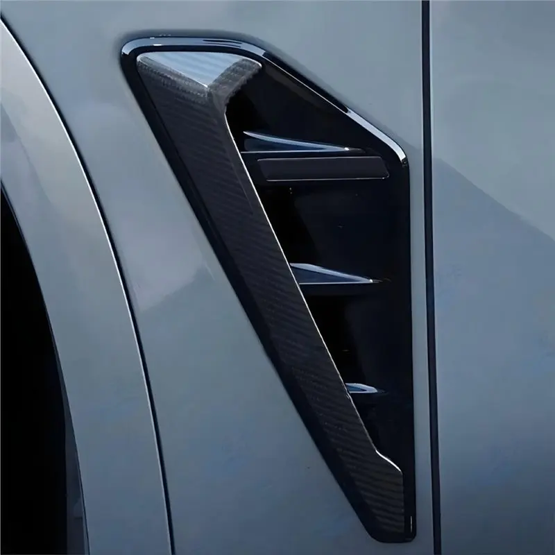 سيارة سبويلر الجانب الهواء الحاجز تنفيس الكسوة لسيارات BMW X5 G05 2024-2025 اكسسوارات الزجاج Blacjk