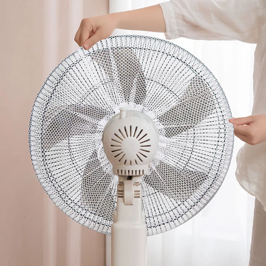 Electric Fan Dustproof Fan Protection Cover Safety Net Cover Anti-pinch Hand Fan Protection Net Cover 45cm Children Fan Cover
