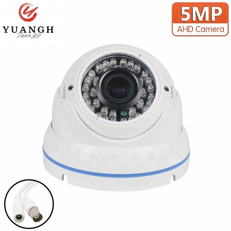 5MP HD CCTV Camera AHD Dome Vandalproof 2.8-12mm Manula Zoom Lens AHD/TVI/CVI/CVBS 4 IN 1 Home Security Camera