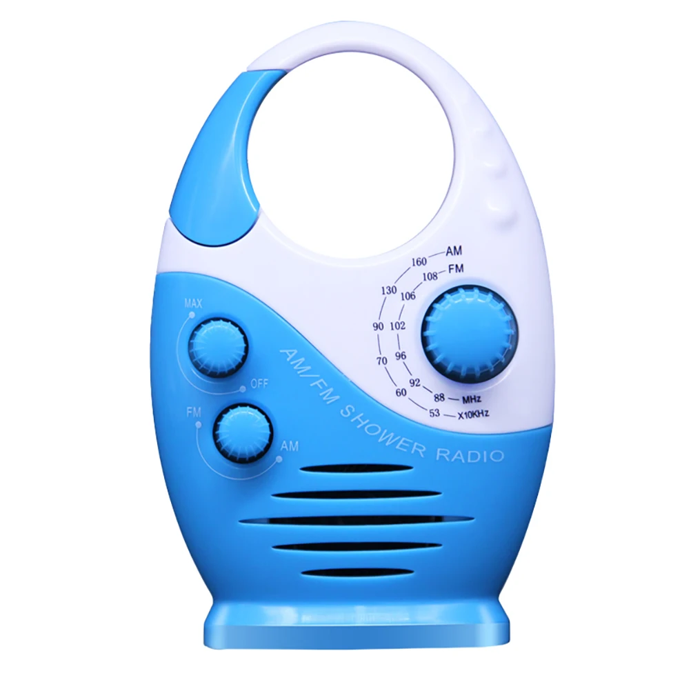 1Pc Portable AM/FM Shower Radio Household Bathing Radio Mini Waterproof Radio Wireless Radio Speaker Waterproof Bathroom Radio