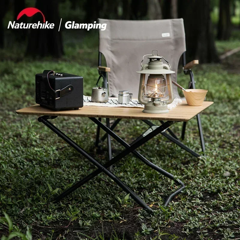 Naturehike Outdoor Big Bamboo Simple Table Insect Proof Anti-mildew Portable Outdoor Camping Folding Table Camping Picnic Tables