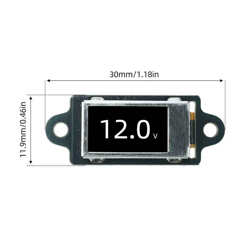 DC 0-30V 12bit Ultra-Thin Mini Digital Voltmeter With 0.5-inch OLED Display Voltage Meter With Shell