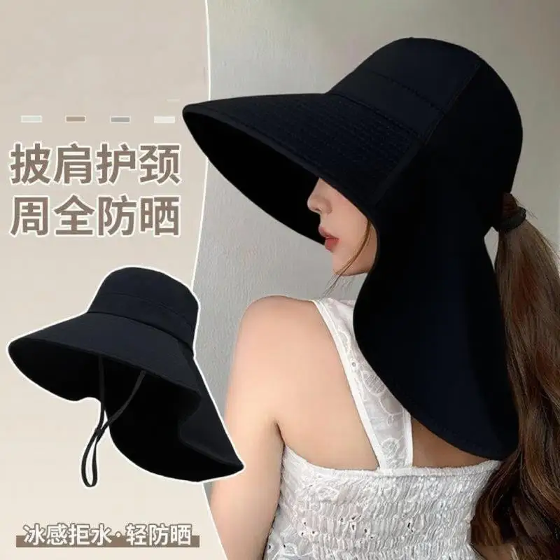

Outdoor Sunscreen Cap Travel Fisherman Hat Wide Brim Sun Hat With Neck Flap Outdoor UV Anti Neck Protection Sun Visor