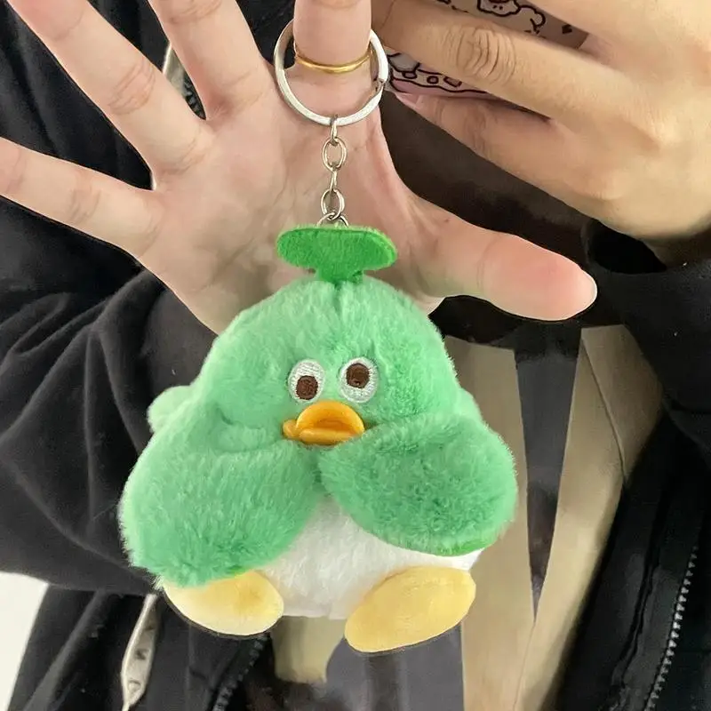 Backpack Stuffed Pendant Keychain Ornament Plush Duck Cartoon Decor Chic Bag Pendant Phone Case Charm Huggable Companion For