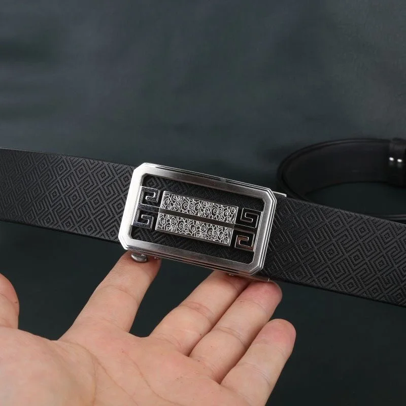handmade-new-4g-single-loop-men's-genuine-cow-leather-belt-with-top-layer-cowhide-belt-and-304-stainless-steel-toothless-automat
