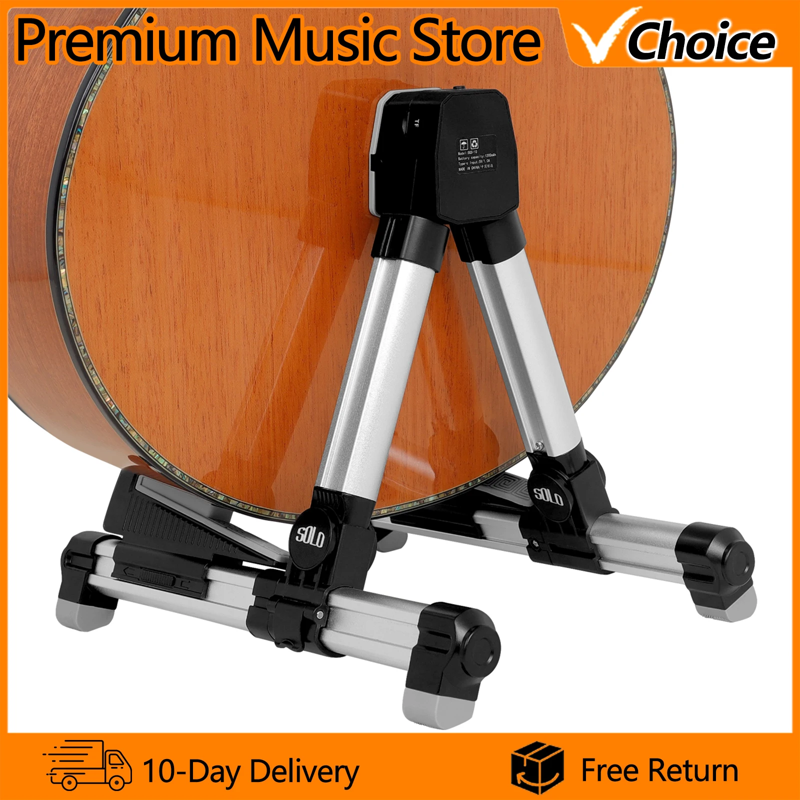 SOLO Guitar Stand SGS-10 Aluminum Alloy Protective Stand with Wireless Bluetooth Resonance Speaker Guitar Stand Accessories