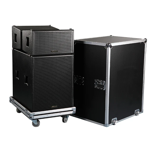 Complete Professional Portable Powered Line Array Speaker With Mic Mixer Audio Sound System