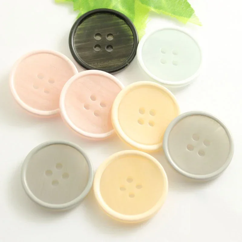 Round Resin Sewing Buttons for Kids Clothes, Scrapbooking Decorative Botones, Handicraft DIY Accessories, 10-25mm, 10Pcs