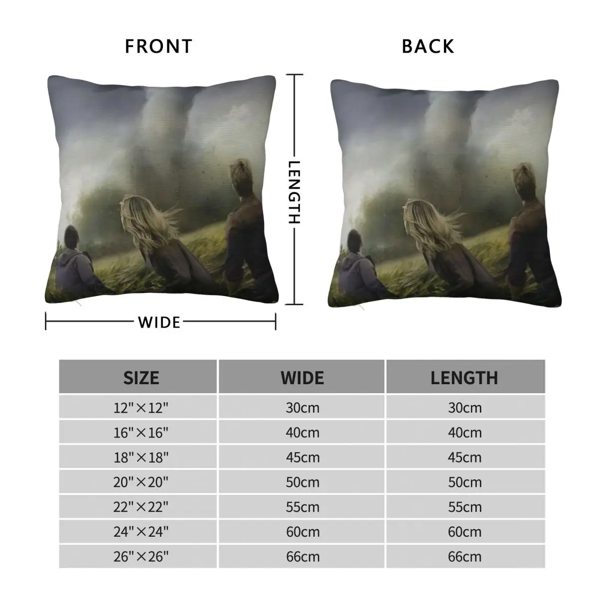 Twisters Movie Tornado Square Pillowcase Polyester Linen Velvet Creative Decorative Throw Pillow Case Sofa Seater Cushion Cover