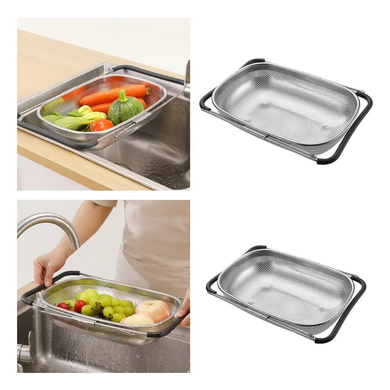 

Sink Drain Basket Drainer Basket Fine Mesh Easy to Store Practical Tool Over Sink Strainer Strainer Basket for