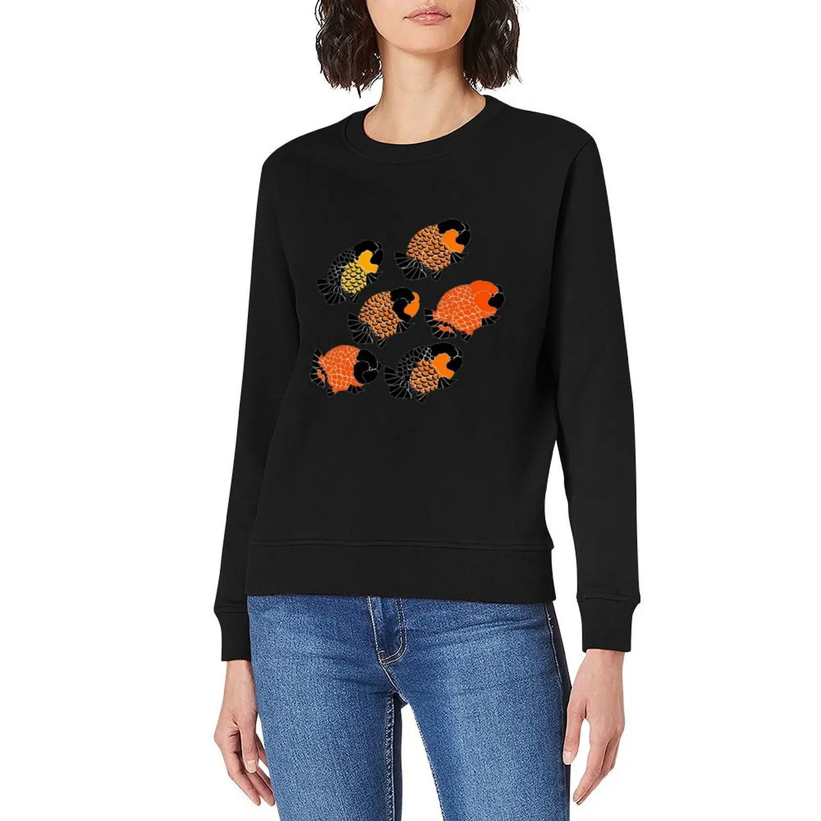 Ranchu Goldfish group 6 Pullover pakaian musim gugur Korea pakaian estetis mantel pria sweatshirt baru