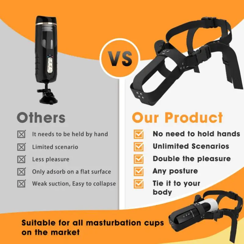 For Men Hands-Free Comfortable Stable Masturbation Device Support Frame Enhanced Pleasure Adjustable Wearable Aircraft Cup Stand view 2