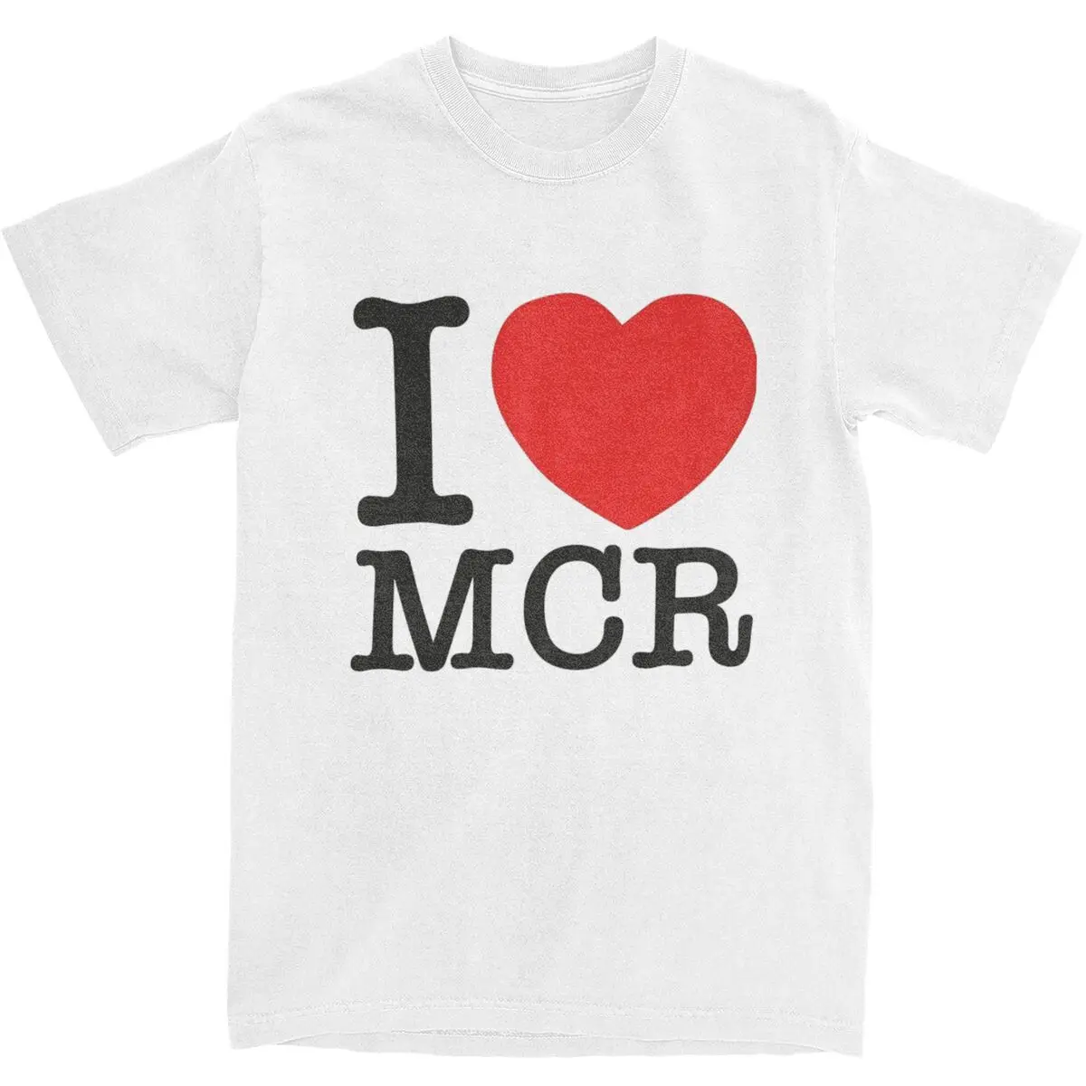 Camiseta para hombre I Love MCR, camisetas con estampado, moda My Chemical Romance Mcr Band, camisetas de verano, ropa de calle, ropa de algodón, regalo para seguidores