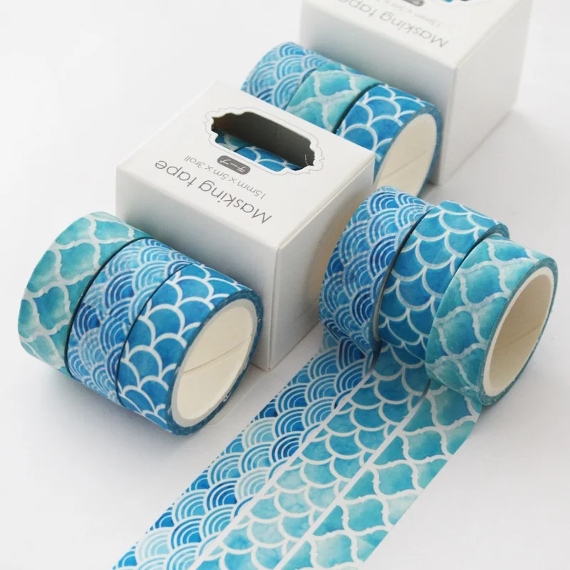 3 rollen washi-papier met een motief van een sterrenhemel, voor het decoreren van agenda's, cadeaus en andere creatieve projecten, decoratiemateriaal, kantoorartikelen, cadeau voor studenten.