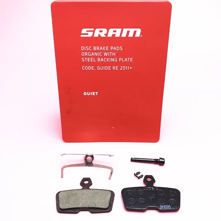 SRAM disc brake pads organic with steel backing plate  CODE, GUIDE RE 2011+ QUIET LIGHTWEIGHT