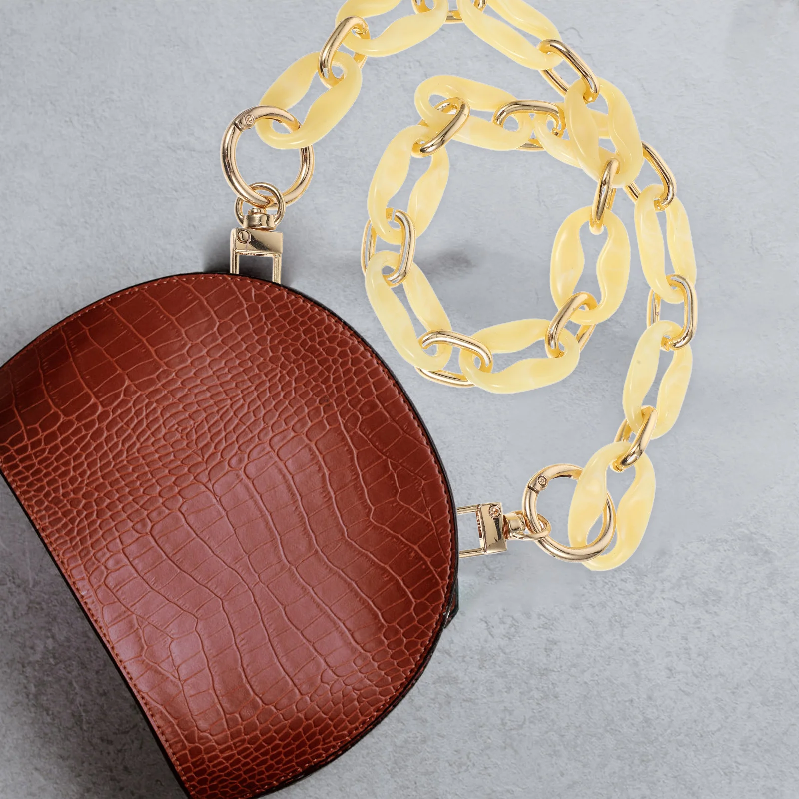 

Chain for Purse Strap Acrylic Stylish Durable Crossbody Chain Purse Wallet Hook Clasp DIY Handbag Making Kit Handbag Strap