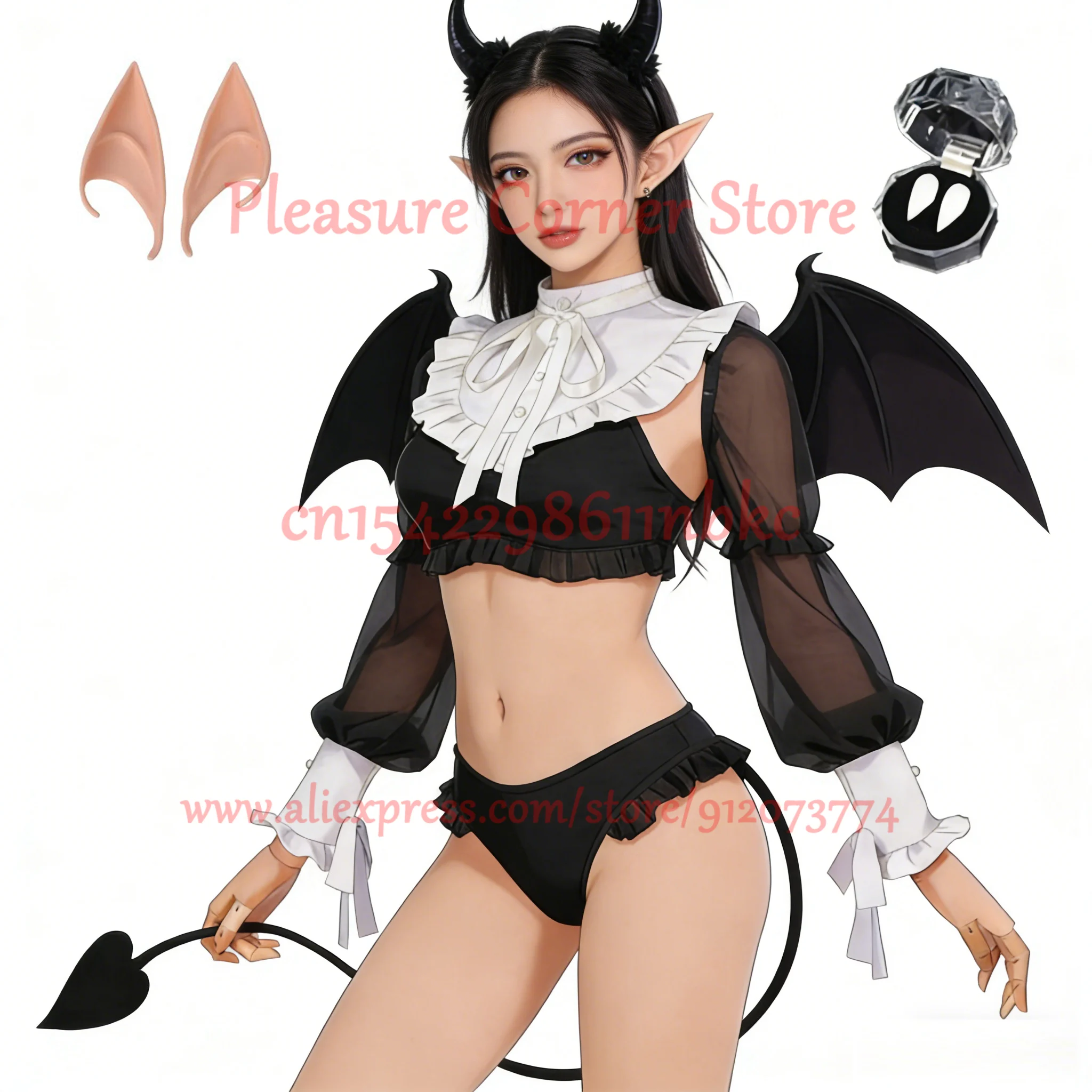 Nuevo Disfraz de Cosplay de Marin Kitagawa Rizu Kyun de My Dress-Up Darling 2026, Disfraz de Anime Rojo Diablo con Accesorios para Mujer