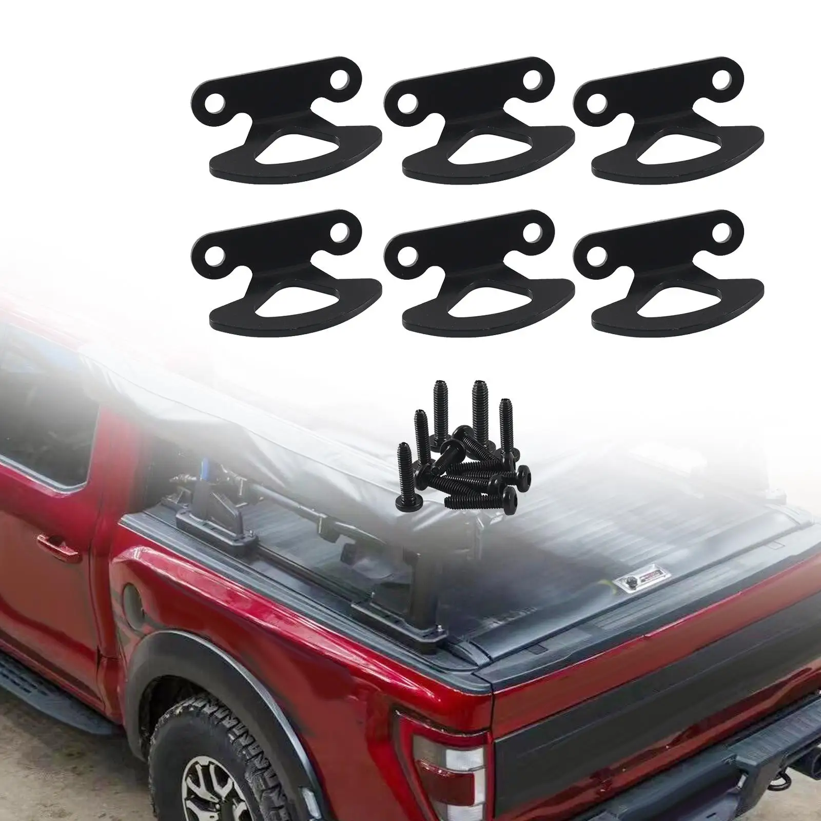 

6 Pieces Tie Down Anchors Practical High Performance Hardware Sturdy Convenient Easy to Use Parts Accessories for Ford F150