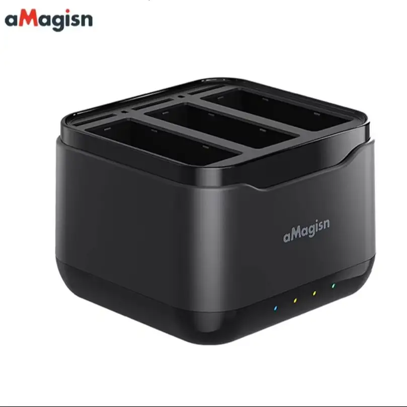 

aMagisn For DJI Osmo Action 5 Pro Portable Camera Battery Charger Hub 3-Ways Battery Charging Stand Sports Camera Accessories