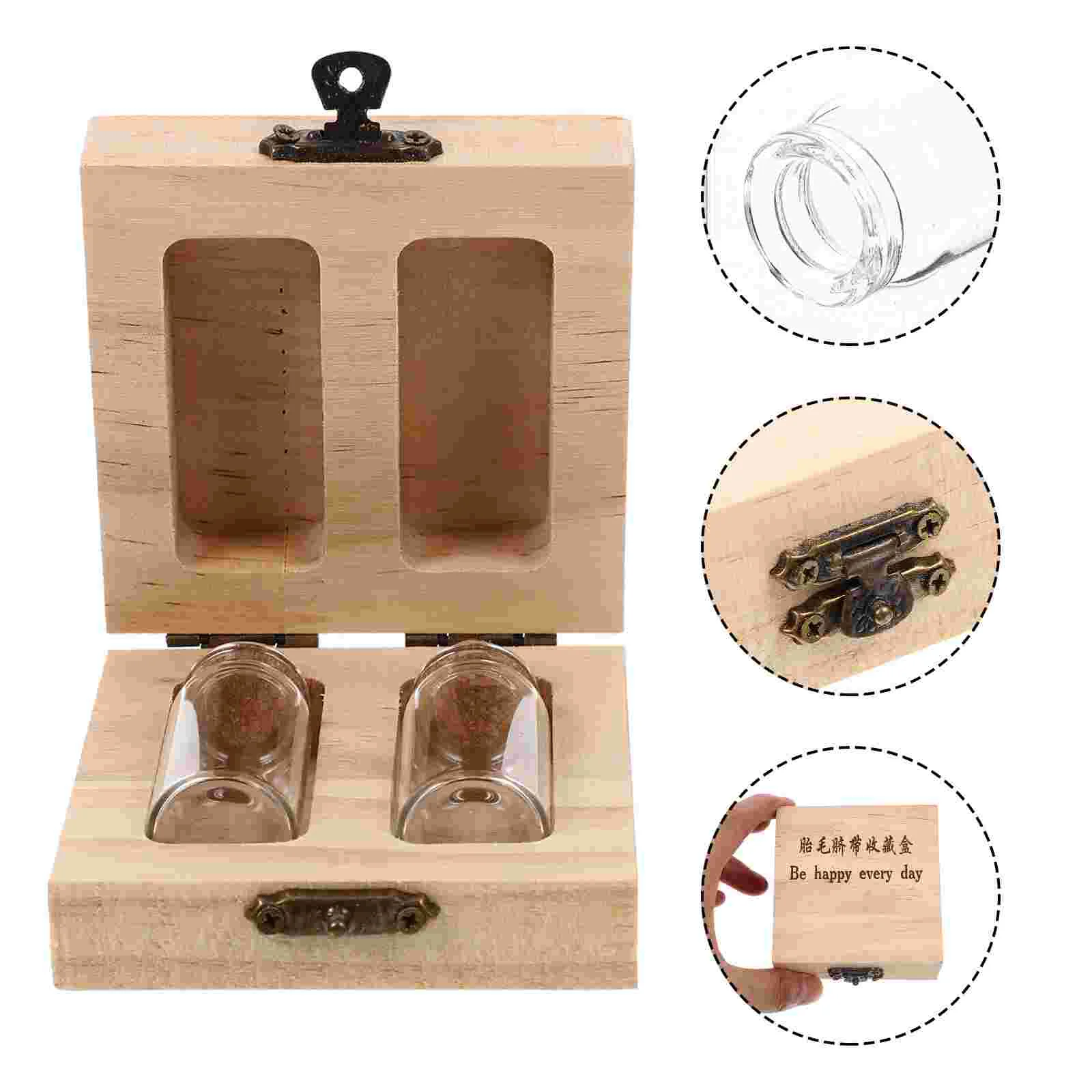 

Lanugo Umbilical Cord Preservation Adorable Bottle Teeth Storage Infant Baby Boxes Bottles for Newborn Babies Fetal Hair