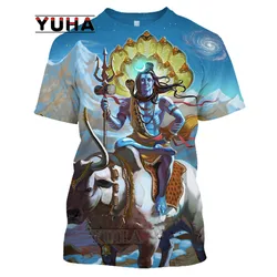 India God Of Destruction Shiva Lord T Shirt 3D Print Unisex Top Summer Men's Women  Hip Hop Harajuku Streetwear Tee