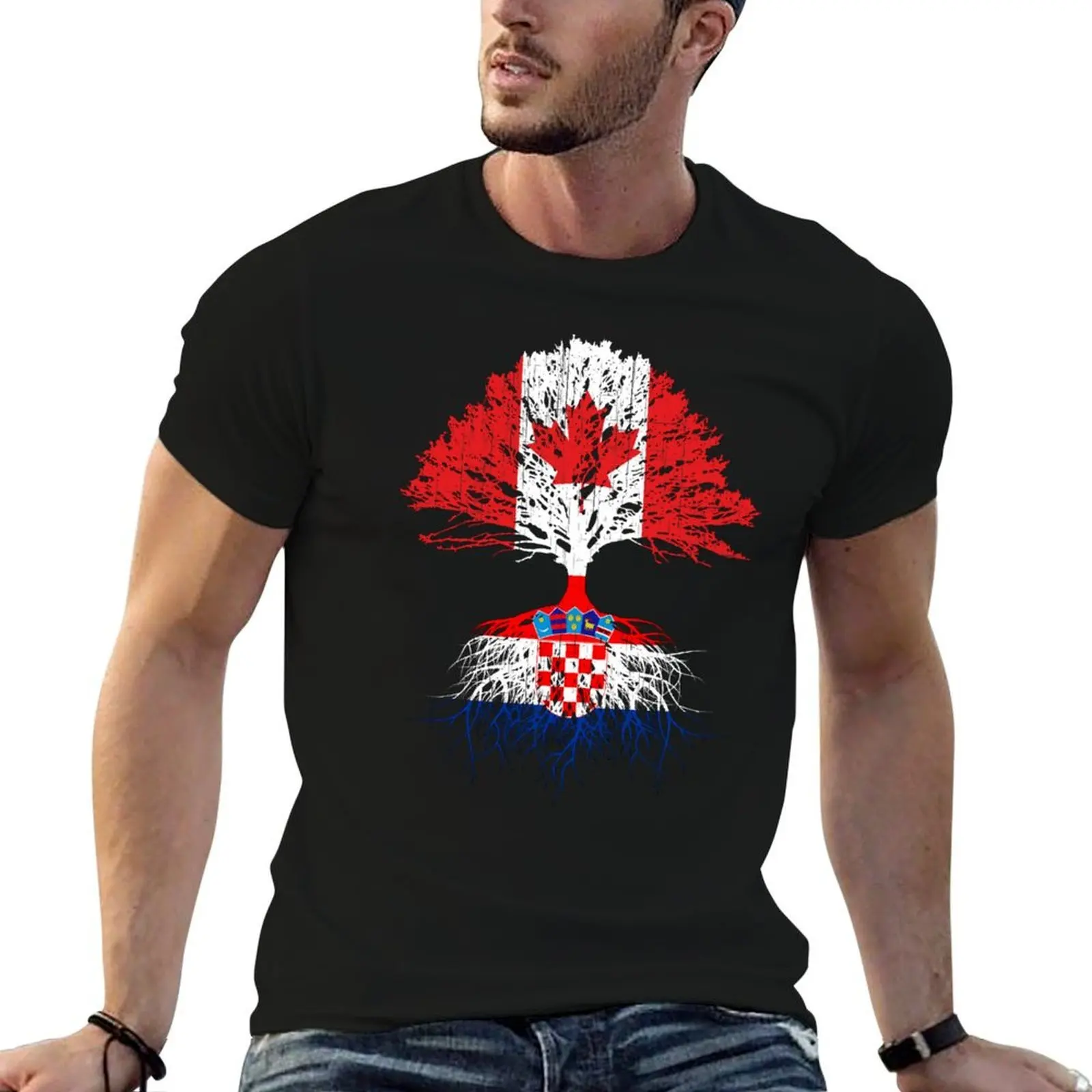

Canada Croatia Flags Born In From Croatia Live Grew Up Canada Canadian Croatian Roots T-Shirt t shirt personalised T-Shirt