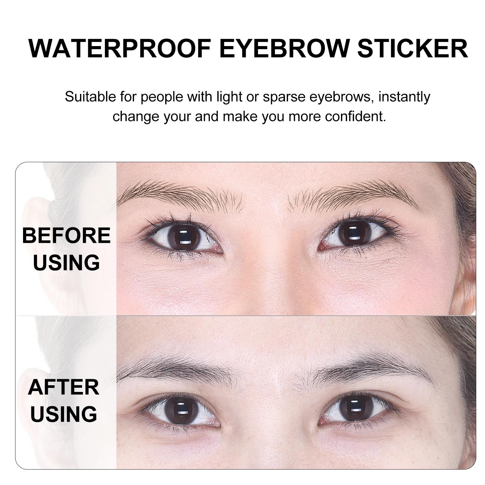 

8 Sheets Eyebrow Stickers Waterproof Temporary Makeup Shaping Stickers for Girls Nail Cosmetics Decal Decor Safe High