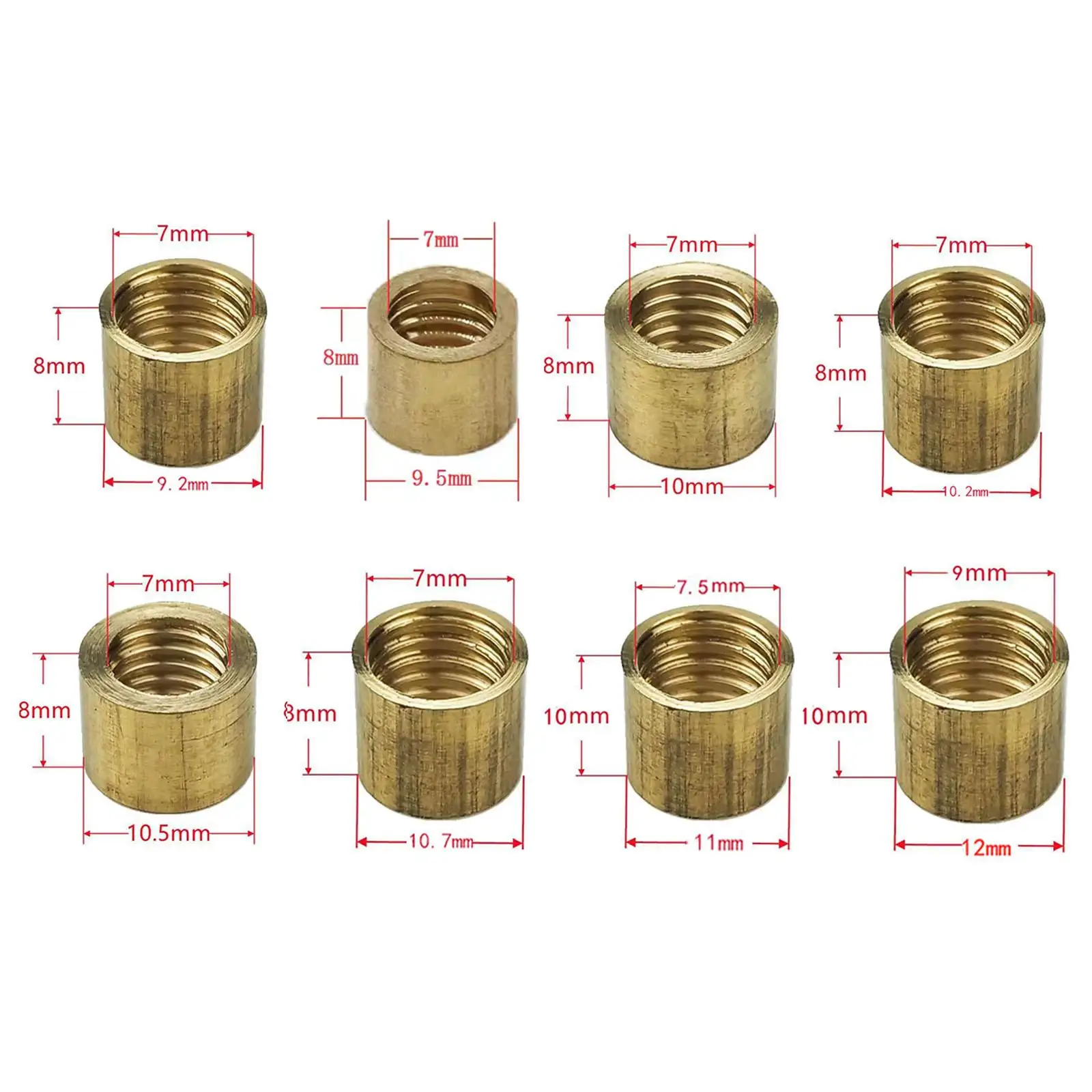 

Pool Cue Ferrule Brass Hoop Repair Kit Lightweight Copper Tube Parts for Billiard Stick Accessories Upgrade