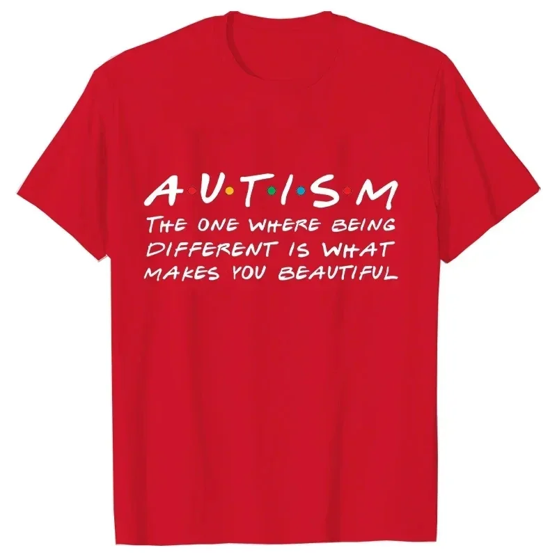 Autism Printed Men T Shirt Oversized Tops New Harajuku Short Sleeve Tee Casual Tshirts Loose Streetwear Aesthetic Men\'s Clothing