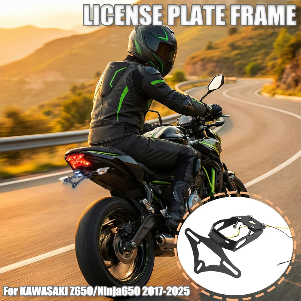 

2025 For Kawasaki Ninja 650 Z650 Motorcycle Tail Tidy License Plate Holder Fender Eliminator Accessories Ninja650 2017-2024