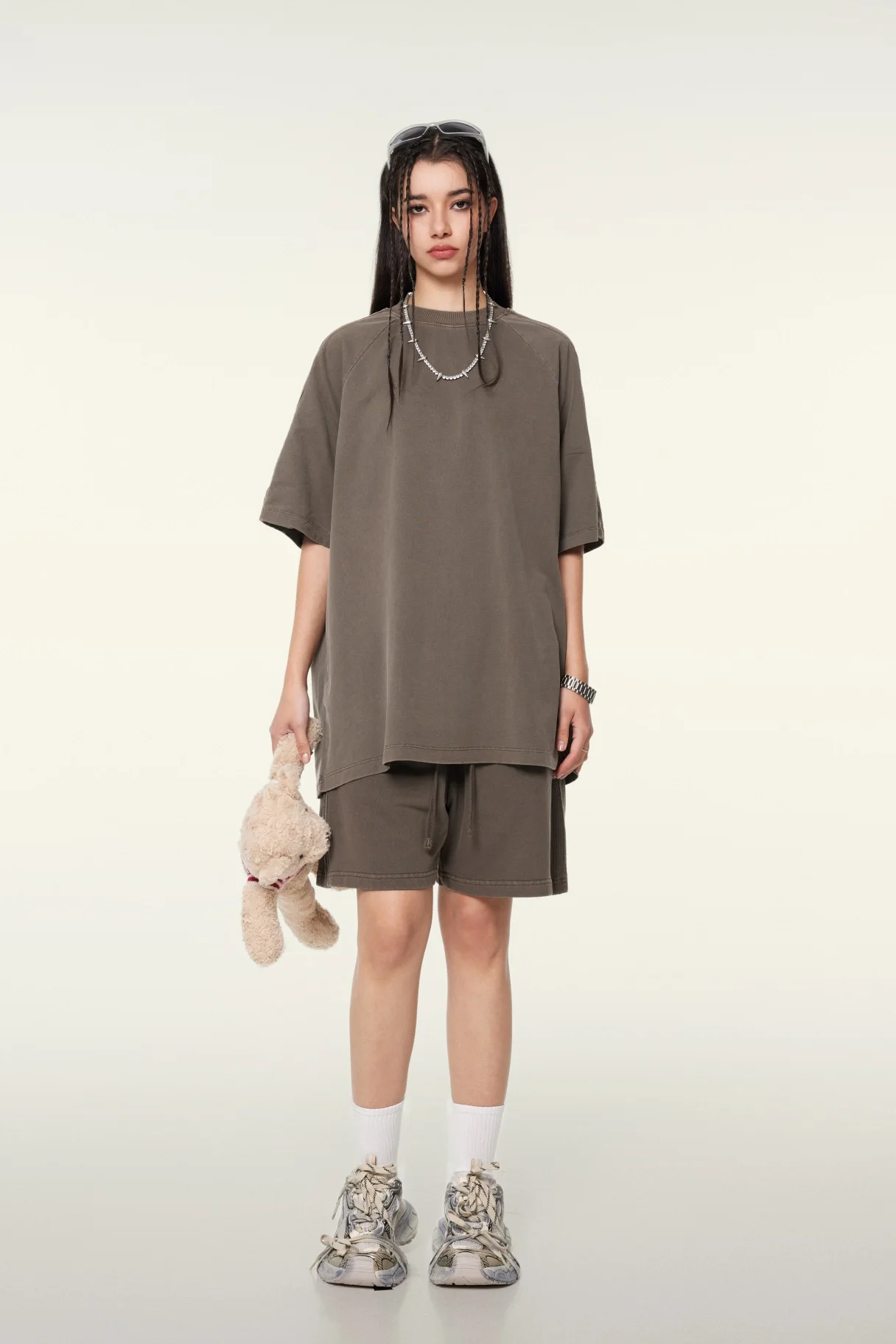 Amirise Stripes Pants Washed Out Kanye West Vintage Men's Streetwear 2025 New In Unisex Harajuku Y2k Style  Cotton Shorts