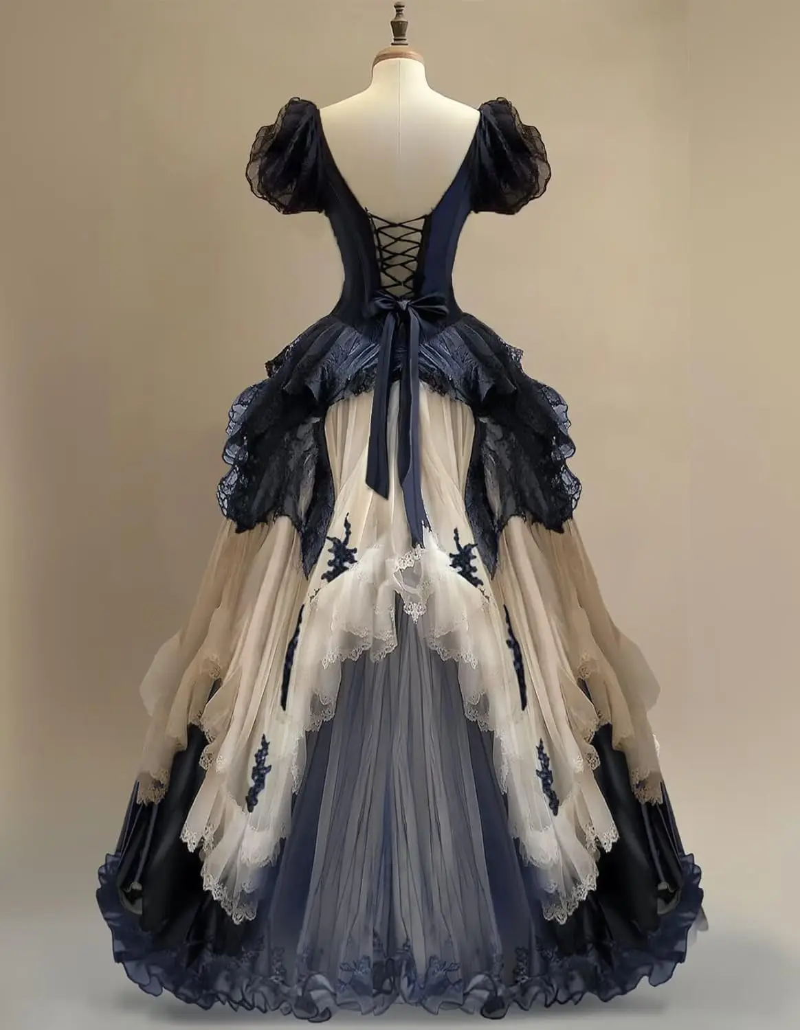 فساتين الزفاف الفيكتورية القوطية للعروس الحبيب مشد Ruched تنورة الجنية أثواب الزفاف ل Quinceanera