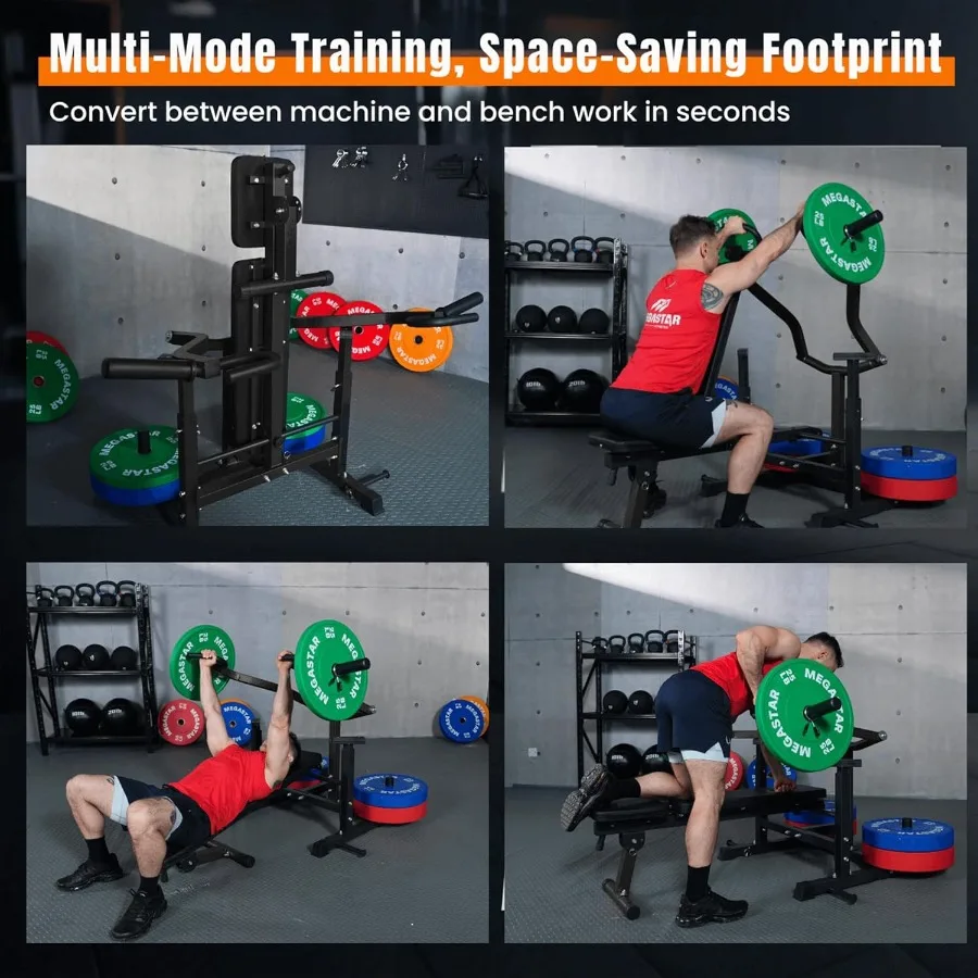 آلة ضغط الصدر للمنزل وصالة الألعاب الرياضية ومسند ظهر قابل للتعديل وأوتاد مزدوجة النطاق لضغط مقاعد البدلاء المسطحة والميل وحركة الذراع المتقاربة