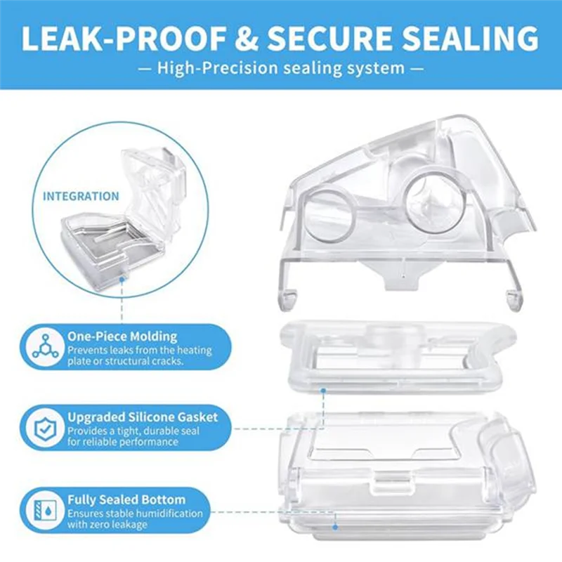 AA76 - Kompatybilny z Resmed Airsense 10/Aircurve 10 zbiornik na wodę 380 ml z filtrami, komora na wodę do urządzenia CPAP