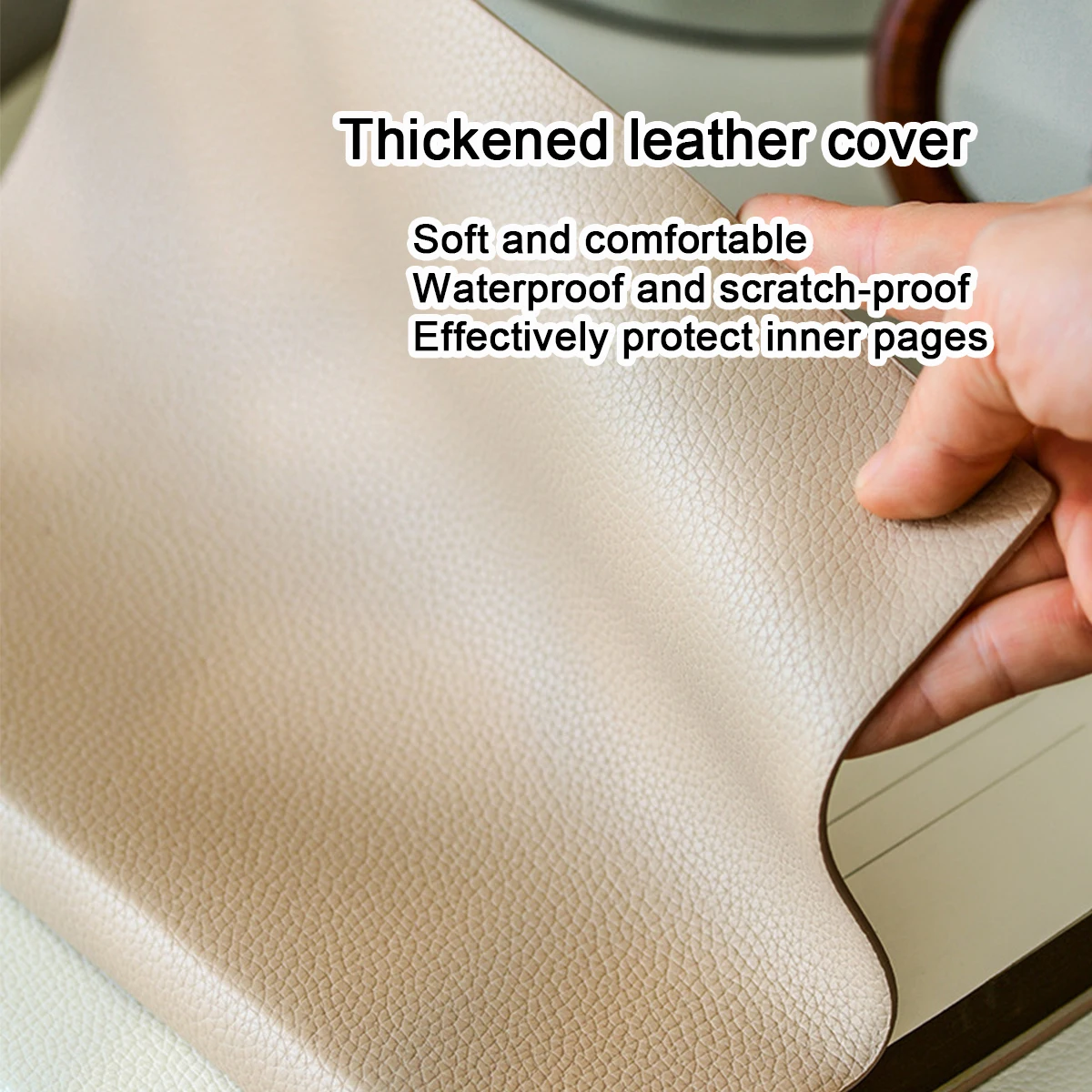 (Can Engrave Logo) B5 Thick Leather Notebook, Business Notepad, Meeting Record Book, Travel Log, Student Diary, Excerpt Book